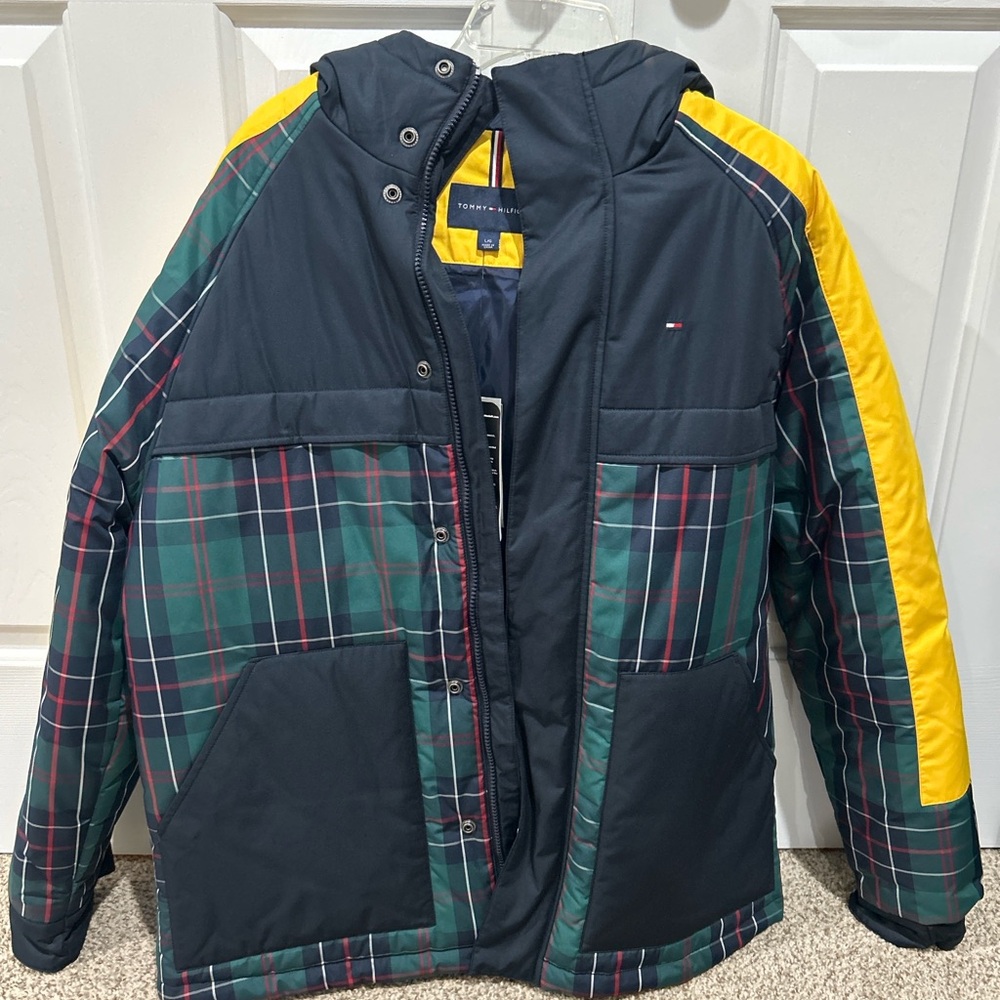 Tommy Hilfiger Navy Plaid Jacket
